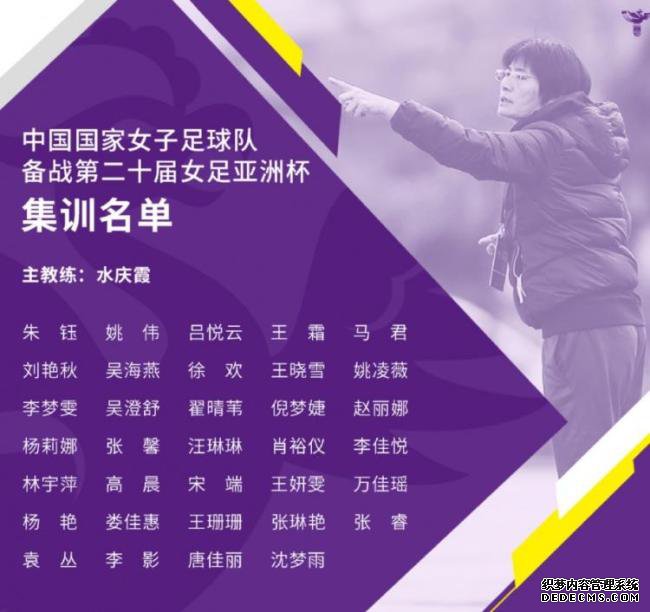 女足备战亚洲杯集训名单公布：王霜、唐佳丽在列